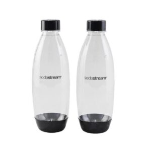SodaStream 2 Pack 1L BPA Free Water Bottle for Carbonated Drinks. Dishwasher Safe