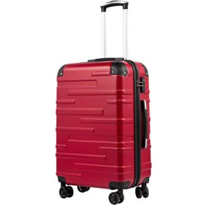 COOLIFE Hard Shell Suitcase with TSA Lock and 4 Spinner Wheels Lightweight 2 Year Warranty Durable (M(67cm 60L)
