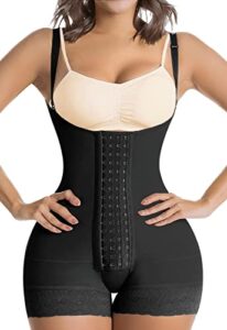 SHAPERX Fajas Colombianas High Compression Shapewear Tummy Control Body Shaper for Women Butt Lifter Thigh Slimme