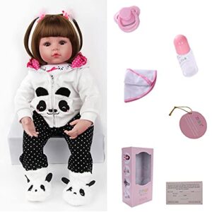 ZIYIUI Reborn Doll Baby Girl Realistic 60cm 24inch Soft Silicone Vinyl Newborn Dolls Baby Girls Lifelike Reborn Babies Handmade Toddler Baby Girls for Child Birthday Xmas Gif