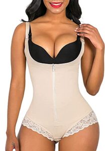 SHAPERX Fajas Colombianas Shapewear Tummy Control Body Shaper Open Bust Shaping Bodysuit for Wome