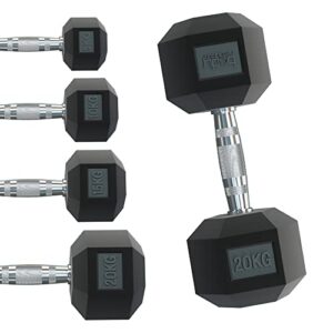 Body Revolution Dumbbell Set - Home Gym Hex Dumbbells Weights Set