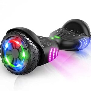 TOMOLOO Music-Rhythmed Hover Board for Kids and Adult Two-Wheel Self-Balancing Scooter- UL2272 Certificated with Music Speaker- Colorful RGB LED Ligh