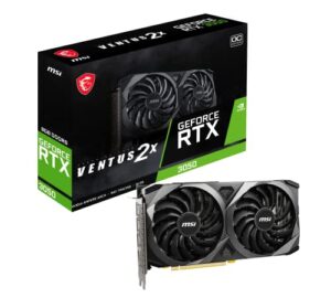MSI GeForce RTX 3050 VENTUS 2X 8G OC Gaming Graphics Card - 8GB GDDR6X