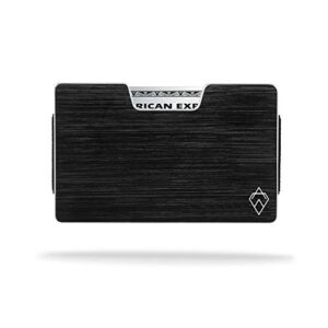 AKIELO Atom Wallet – RFID Blocking Card Holder with Money Clip and Gift Box – Expandable Minimalist Wallet Design – Slim Mens Wallet (Atom Collection)