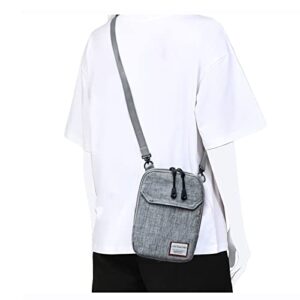 Black Small Shoulder Bag Crossbody Bag For Men Women Mini Messenger Bag Travel Purse Wallet Passport Holder Bag