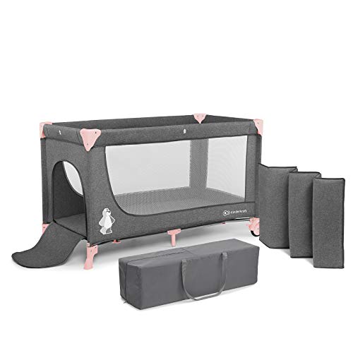 Kinderkraft Joy Children's Travel Cot Cot Travel Cot Practical with Playpen Function Modern Desig