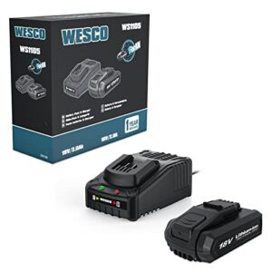 WESCO Lithium-ion Battery and Charger Set 18 V (18 V System