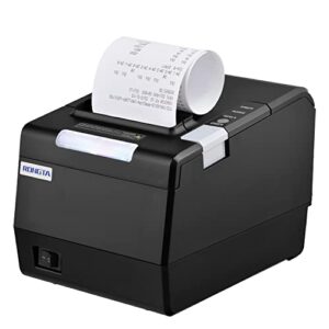 Rongta Commercial Direct Thermal Receipt Printer Auto Cutter High Speed Printing USB Serial Etherent 80MM Receipt Printer ESC/POS Support Windows Cash Drawer Do Not Square RP85