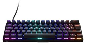 SteelSeries Apex 9 Mini - Mechanical Gaming Keyboard – Optical Switches – 2-Point Actuation – Compact Esports Mini 60% Form Factor – Hotswappable Switches - English QWERTY Layou