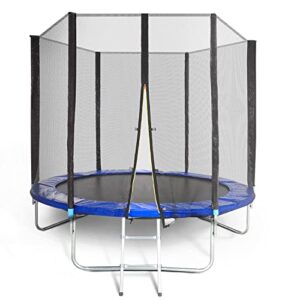 Kayman Deluxe Trampoline – Outdoor Bounce Mat with Safety Netting Enclosure & Ladder | Suitable Garden Toy for Kids 6+ Years Old (and Adults)| Perfect for Exercise & Play | Anchor Kit Included