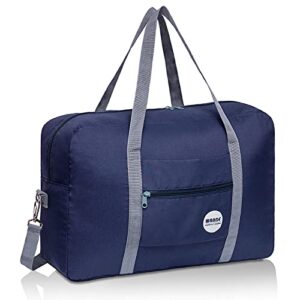 Cabin Bag 45x36x20 for Easyjet Airlines Underseat Travel Bag Holdall Bag Carry on Hand Luggage Weekend Bag for Women (Dark Blue 25L with Shoulder Strap)