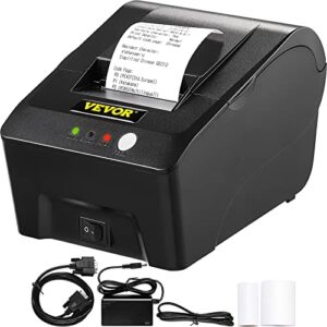 VEVOR USB Thermal Receipt Printer 58mm USB Port Printer ESC/POS Command Thermal Receipt Printer Portable for Bank Supermarket Office Restaurant Support Win 2003/XP/7/8/10 & Cashbox Drive
