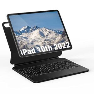 Doohoeek Bluetooth Keyboard Touch Floating Design for iPad 10.9 inch 10th. (2022)