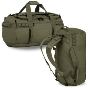 Waterproof Tough Cargo Barrel Multi-Functional Kit Bag 45L with Shoulder Straps - Strong Heavy Duty Duffle Carry Bag Versatile Holdall Backpack - Perfect for Travelling
