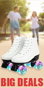 White Shiny Roller Skates 