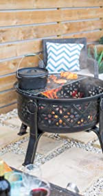 La Hacienda Moresque Firepit with Cooking Grill