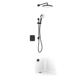 Mira Showers 1.1967.010 Evoco Triple Outlet Thermostatic Mixer Shower with Bathfill Featuring HydroGlo Technology