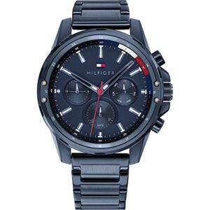 Tommy Hilfiger Analogue Multifunction Quartz Watch for Men with Blue Stainless Steel Bracelet - 1791789
