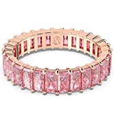 Swarovski Lucent bangle, Magnetic closure, Pink, Gold-tone plated