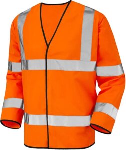 GA COMMUNICATIONS HIGH Visibility Reflective Safety Jacket Workwear Long Sleeve Executive HI VIZ VIS Security TOP Stripes Bands Velcro Closure