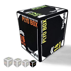 Yes4All 3 in 1 Soft Plyo Box Wooden Core