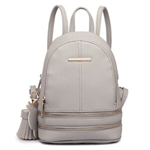 Miss Lulu Women Fashion Backpack Casual Small Saffiano PU Leather Waterproof Rucksack Mini Shoulder Bags