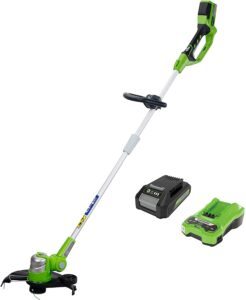 Greenworks G24LT30MK2 Cordless Strimmer Wheeled Lawn Edger for Small to Medium Gardens