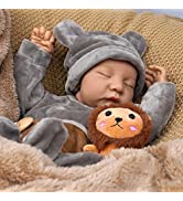 JIZHI Reborn Dolls Boy - 17 Inches Handmade Washable Reborn Babies Soft Vinyl Body with Anatomica...