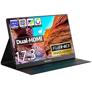 Bimawen 17.3 inch Portable Monitor IPS 100% sRGB 1080P HDR FHD FreeSync