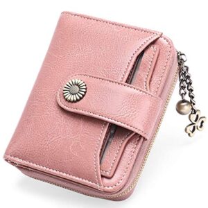 SENDEFN Purses for Women Genuine Leather Small Bifold Compact Womens Wallet with RFID Protectio