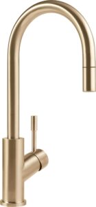 Villeroy & Boch Umbrella Flex | High Pressure | Single-Lever Kitchen Tap with Pull-Out Hand Shower | Gold | 92540003