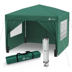 VOUNOT 3m x 3m Pop Up Gazebo with Sides & 4 Weight Bags & Carry Bag