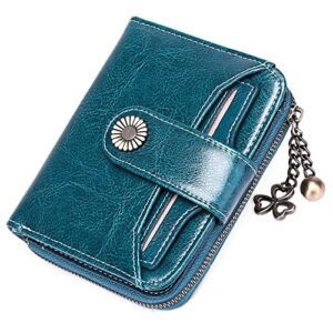 SENDEFN Purses for Women Genuine Leather Small Bifold Compact Womens Wallet with RFID Protectio