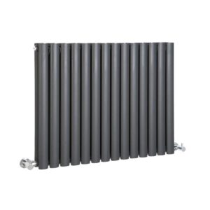 Milano Aruba - Modern Anthracite Horizontal Double Panel Radiator – 635mm x 826mm