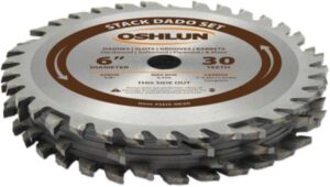 OSHLUN SDS-0630 6-Inch 30 Tooth Stack Dado Set with 5/8-Inch Arbo
