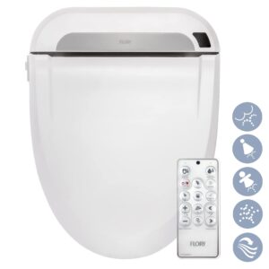 R FLORY Bidet Intelligent Toilet Seat FDB608 Energy-Saving Warm Water Air Dry Remote Contrrol