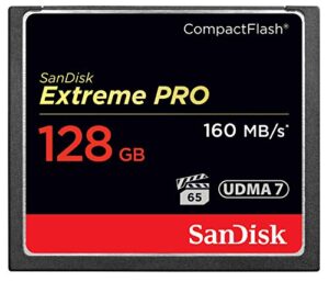 SanDisk SDCFXPS-128G-X46 Extreme Pro 128 GB 160 MB/s CompactFlash Memory Card - Black/Gold/Red