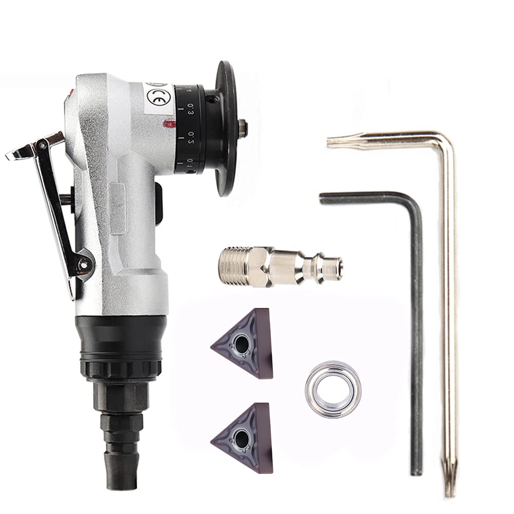 SI FANG Mini 45° Pneumatic Chamfering Machine Set with 2Pc Replaceable Precision Blade and Bearing