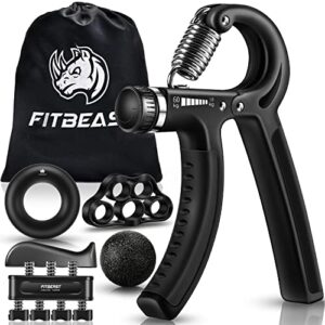 FitBeast Hand Grips Strengthener Wrist Grip Workout Set-5 Pack
