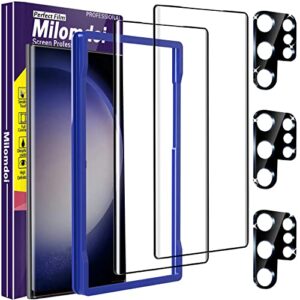 Milomdoi [2+3Pack] 9H for Samsung Galaxy S23 Ultra Screen Protector Tempered Glass Accessories