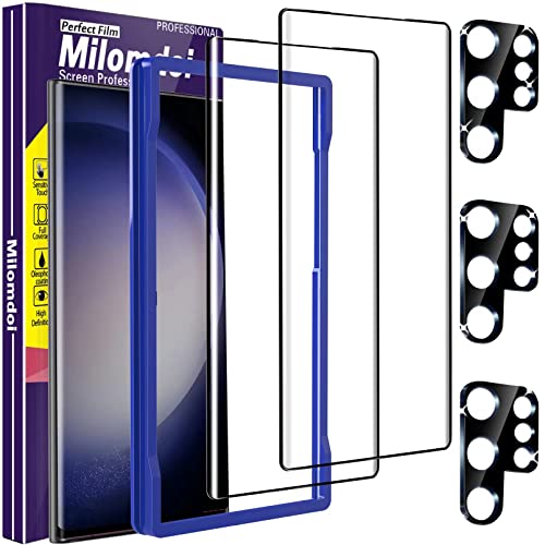 Milomdoi [2+3Pack] 9H for Samsung Galaxy S23 Ultra Screen Protector Tempered Glass Accessories