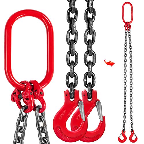 Mophorn 2m x 2 Leg x 8mm Lifting Chain Sling 2 Tonne High Temperature Resistance Wearproof G8