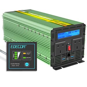 EDECOA 3000W Power Inverter 12V DC to 240V AC 6000W Peak with Remote Controller