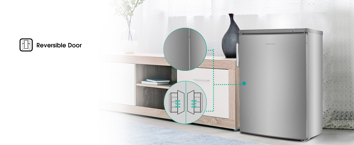 The reversible door hinge allows you to open from left or right, depending on your dominant hand.