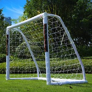 NORTHERN STONE Ultimate All Weather uPVC Football Goal 6ft x 4ft Garden Portable Football Goals 70mm Thick PVC Goal Posts + Football Net Integrated Locking System Kids