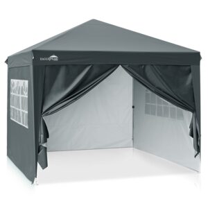 EAGLE PEAK 3m x 3m Pop Up Gazebo Tent with 4 Side Walls