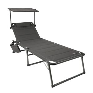 HOMECALL Aluminium Sun-Lounger with 2x1 Textilene Padding