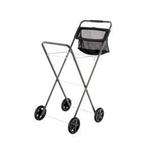 Hills Laundry Trolley | Extra Tall Premium Laundry Trolley on Wheels With Mesh Peg Basket | Collapsable