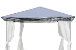 GRASEKAMP Qualität seit 1972 40033 Protective Cover 3 x 3 m Tarpaulin Gazebo Hardtop Rain Cover Transpare